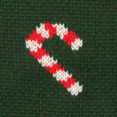 Evergreen Candy Canes Dog Sweater