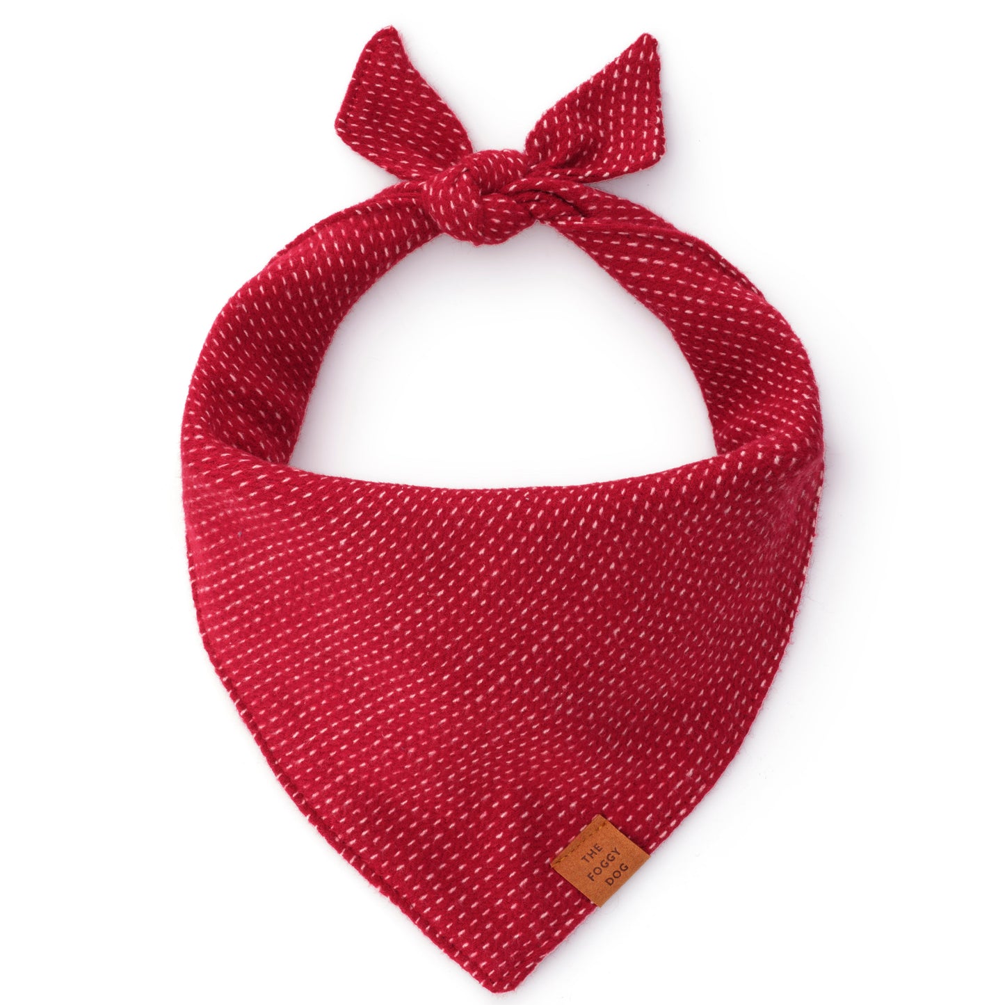 Berry Stitch Flannel Dog Bandana