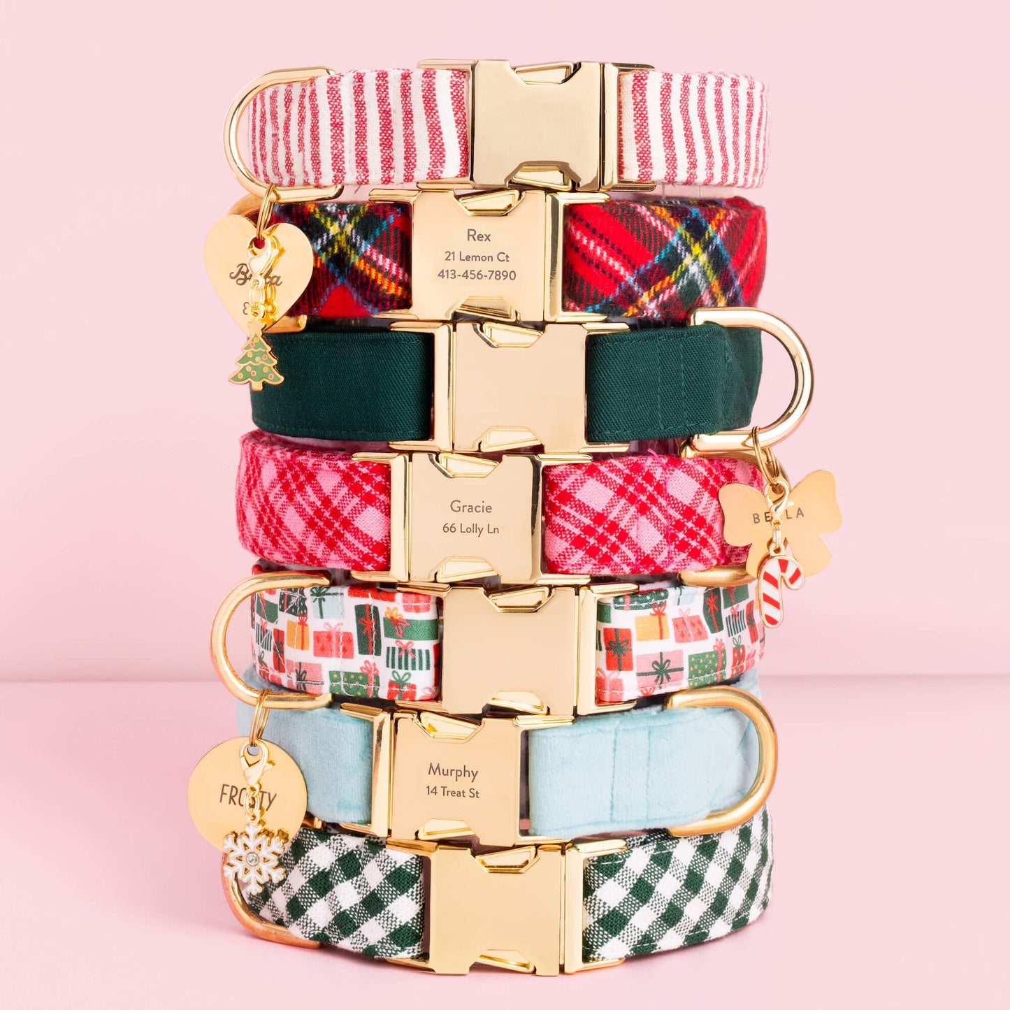 Heather Taylor Home x TFD Katherine Plaid Valentine Dog Collar