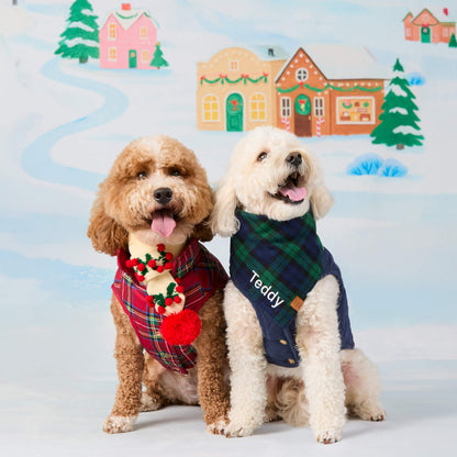 Holly Bobble Knit Dog Scarf