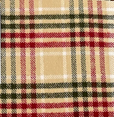Eggnog Plaid Flannel Dog Collar