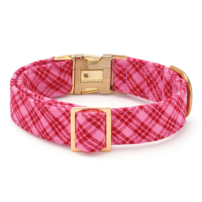 Heather Taylor Home x TFD Katherine Plaid Valentine Dog Collar