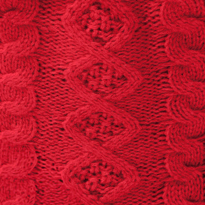 Red Cable Knit Dog Scarf