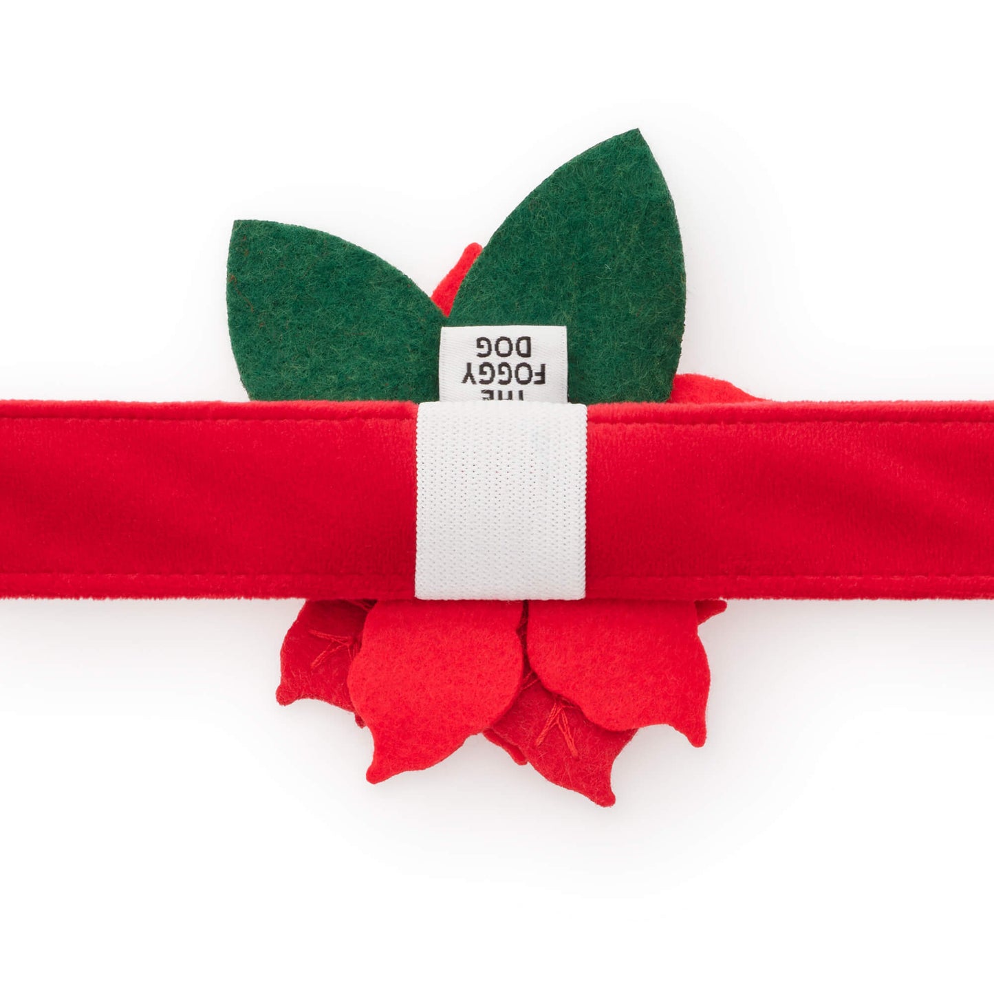 Poinsettia Dog Collar Flower Set