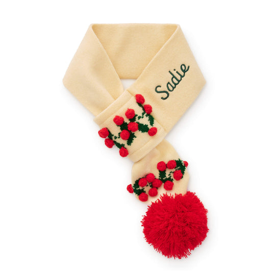 Holly Bobble Knit Dog Scarf