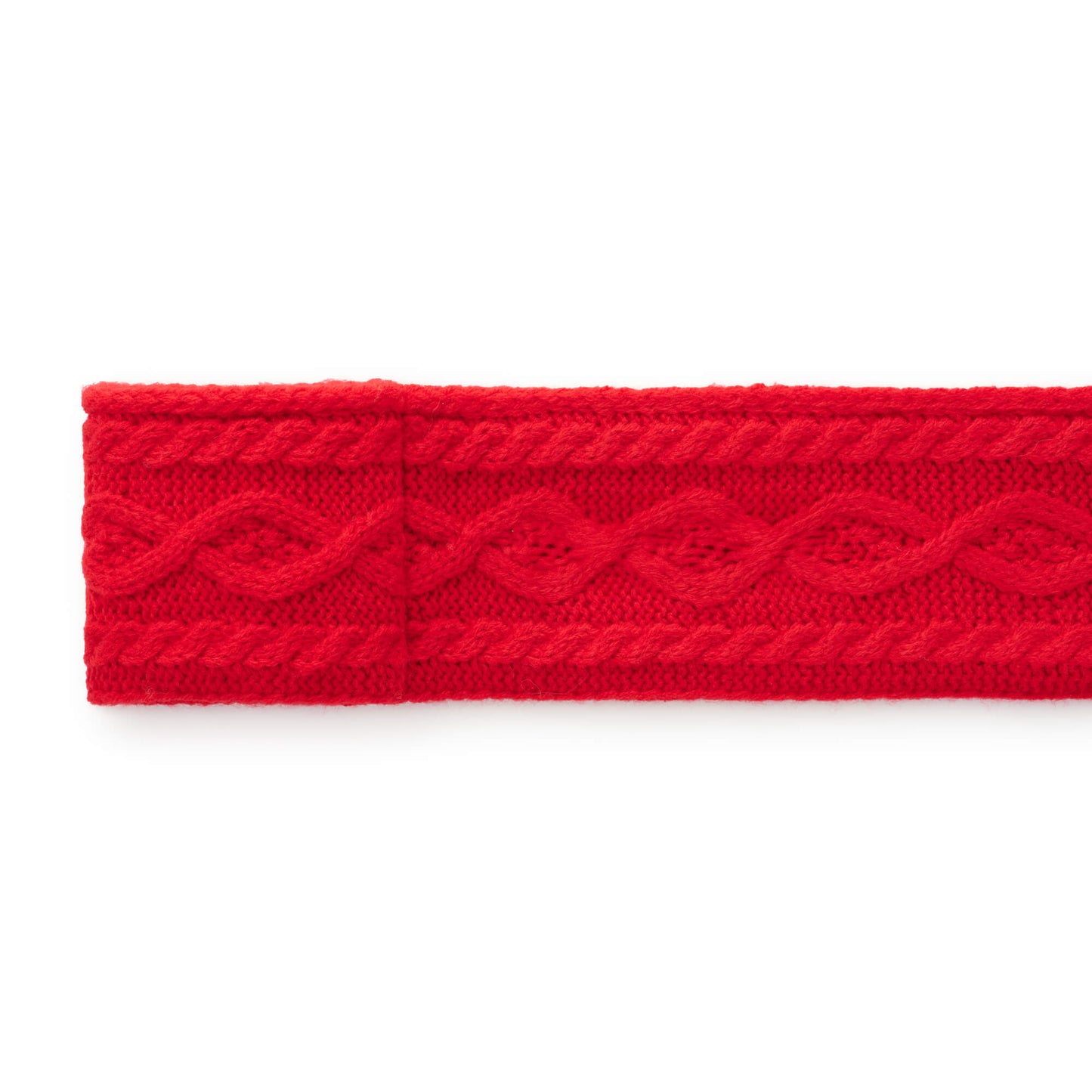 Red Cable Knit Dog Scarf