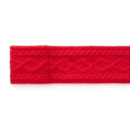 Red Cable Knit Dog Scarf