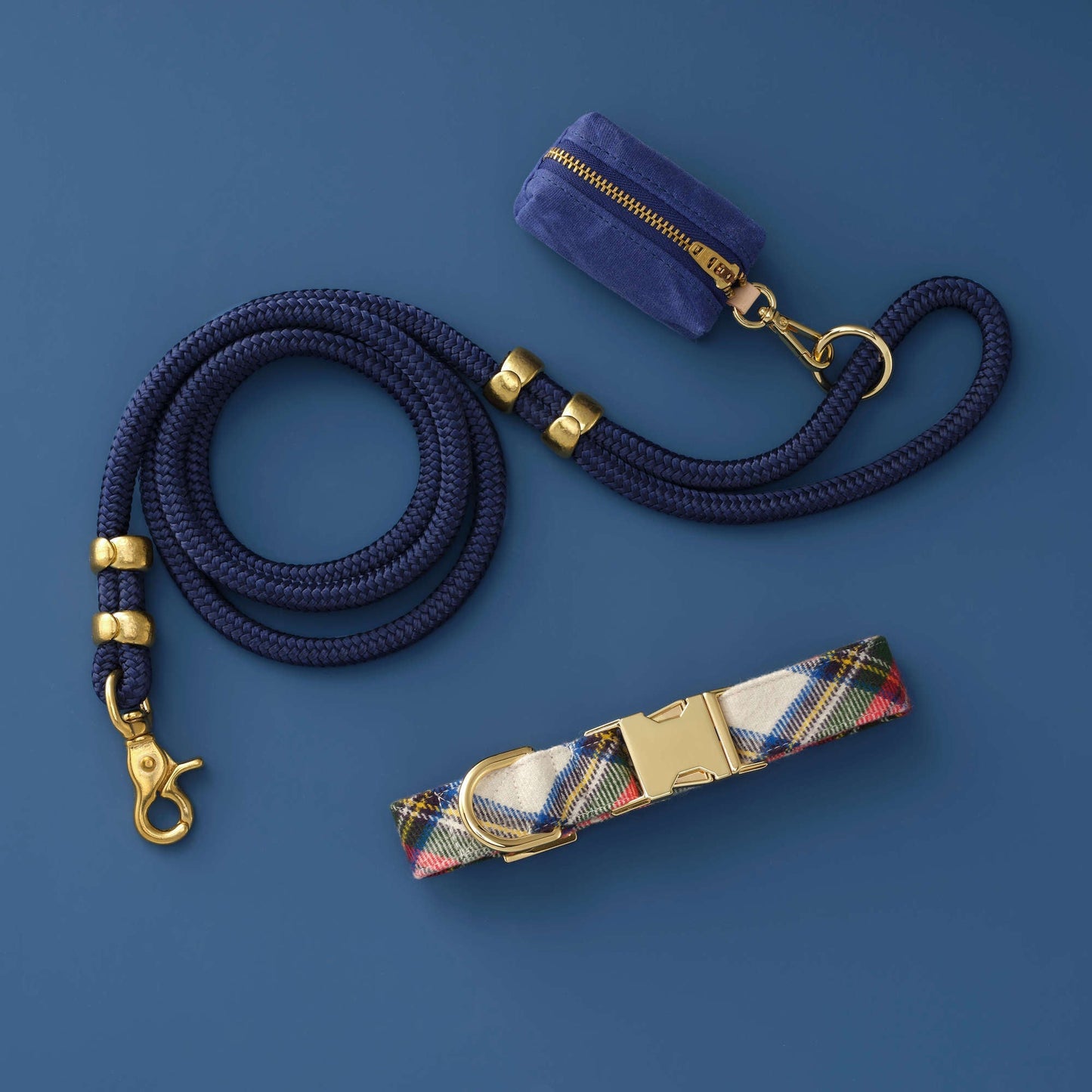 Regent Plaid Flannel Collar Walk Set