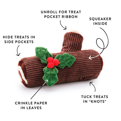 Yule Log Interactive Snuffle Dog Toy