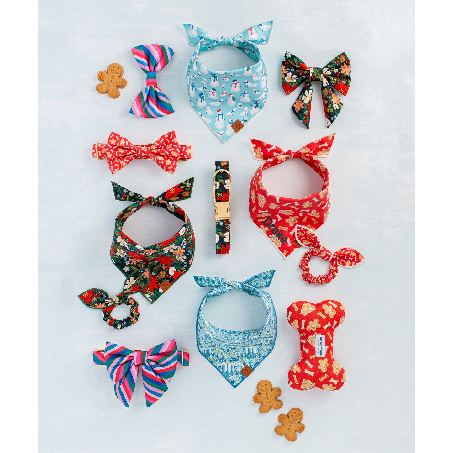 Flora Menorah Dog Bandana