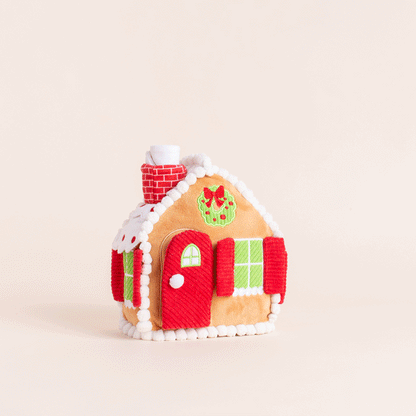 Gingerbread House Interactive Snuffle Dog Toy